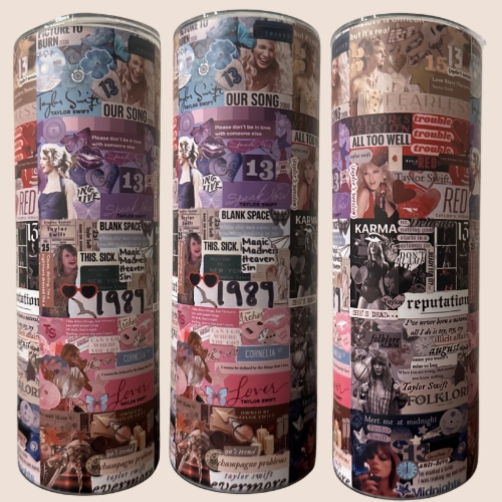 Taylor Swift Stainless Steel Sublimated Double Wall Insulated 20 oz Tumbler Cup